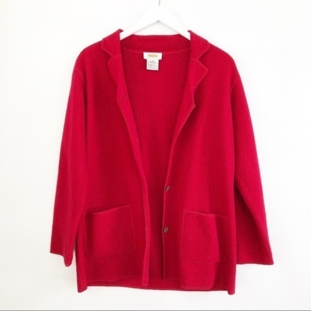 Talbots Red Wool Coat  Casual Coat Small Petite